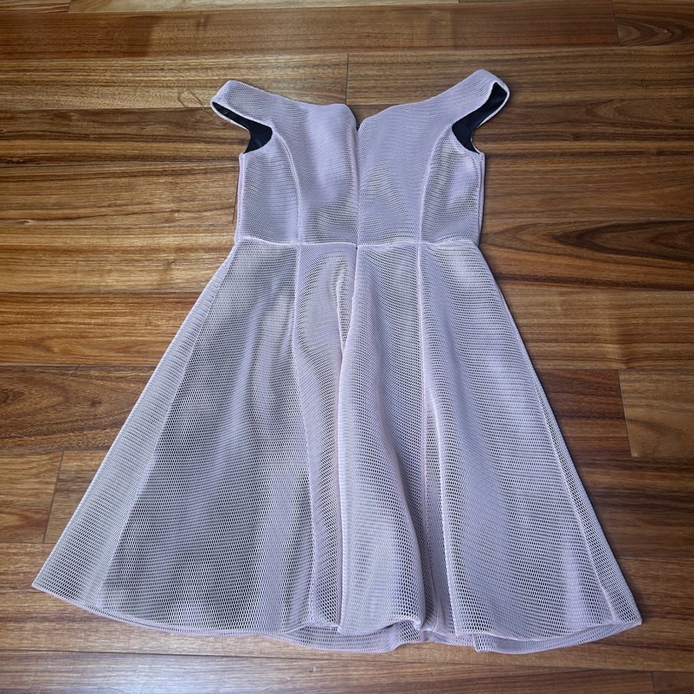 Mustard Seed Pink‎ mesh Off Shoulder Fit & Flare Party Dress - Size S - Picture 7 of 12